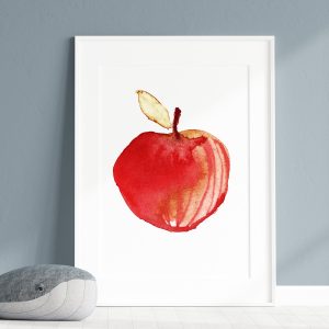 plakat dla dzieci jabłko kokko design