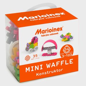 Klocki Mini Waffle Konstruktor 35 różowy, Marioinex